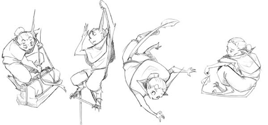 Character Pose Sketches | Computer Arts Practice