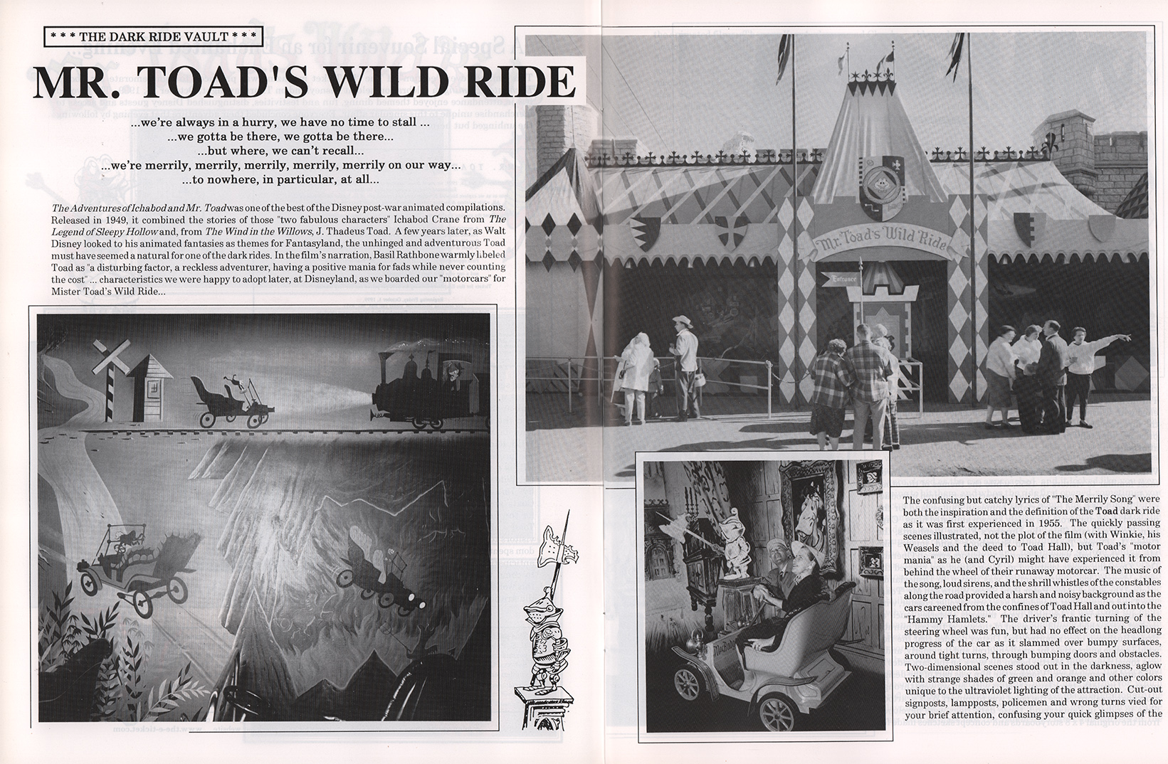 Collector's Poster Print B2G1F Vintage Disney 1955 Mr. Toad's Wild Ride 